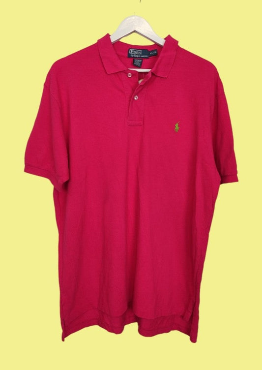 Ανδρική Μπλούζα - T-Shirt Polo RALPH LAUREN σε Φουξ Χρώμα (XL)