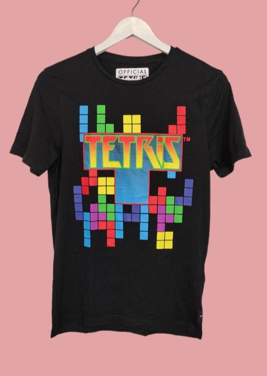 Ανδρική Μπλούζα - T-Shirt TETRIS σε Μαύρο Χρώμα (Small)