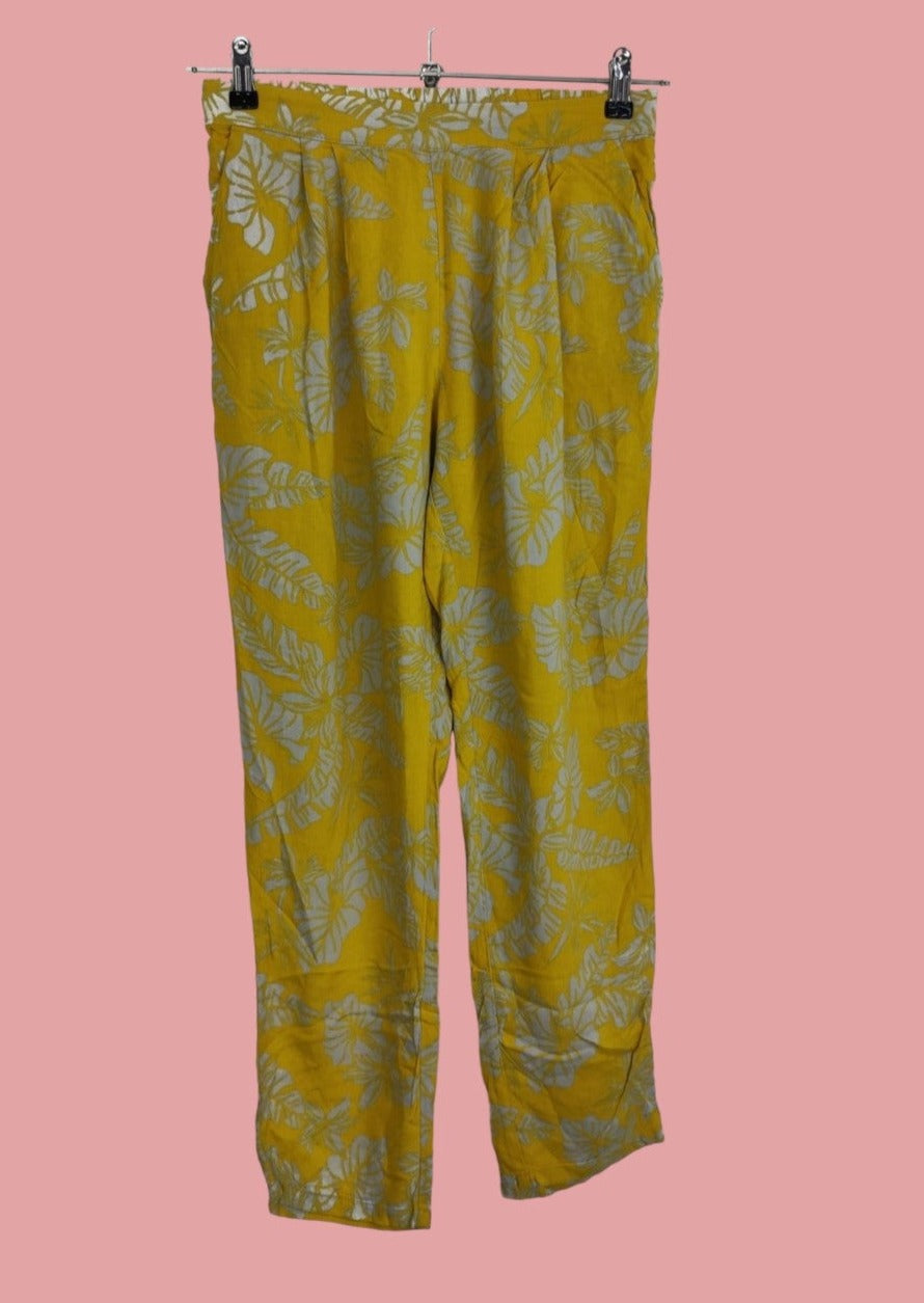 Φλοράλ Γυναικεία Παντελόνα H&M σε Κίτρινο χρώμα (Small)