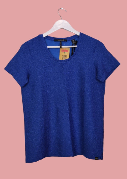 Stock, Lurex Γυναικεία Μπλούζα SCOTCH & SODA σε Μπλε Ηλεκτρίκ χρώμα (Small)