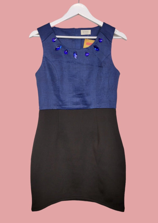 Μίνι, Βραδινό Φόρεμα NUMPH σε Σκούρο Μπλε-Μαύρο Χρώμα (Medium)