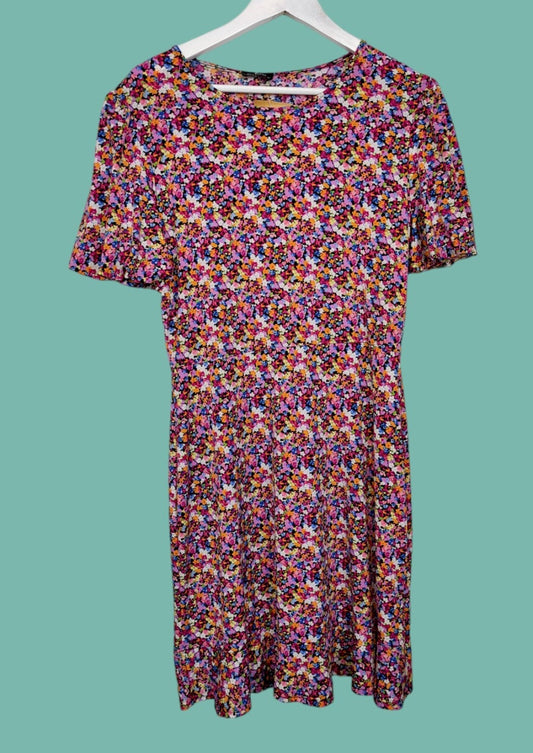 Φλοράλ, Ελαστικό Φόρεμα DUSK σε Ανοιξιάτικα χρώματα (M/L)