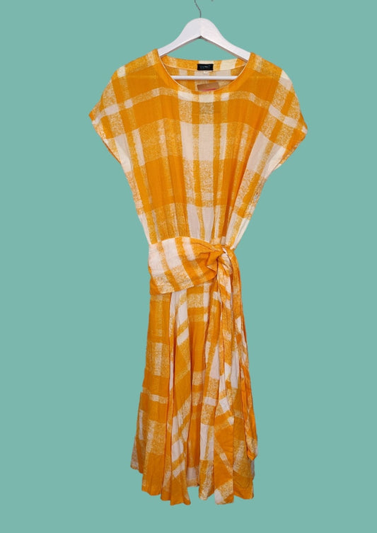 80's Style, Κλος, Ιταλικό Φόρεμα σε Πορτοκαλί Χρώμα (XS)