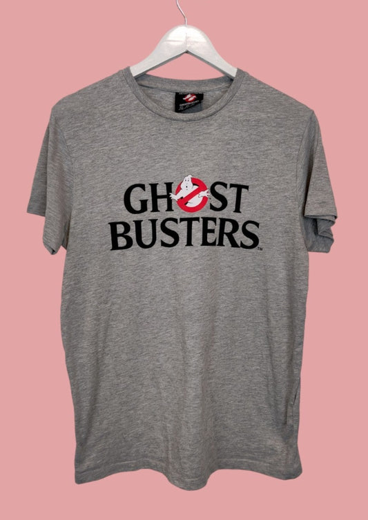 Vintage, Ανδρική Κοντομάνικη Μπλούζα - T- Shirt GHOSTBUSTERS σε Ανοιχτό Γκρι χρώμα (Medium)