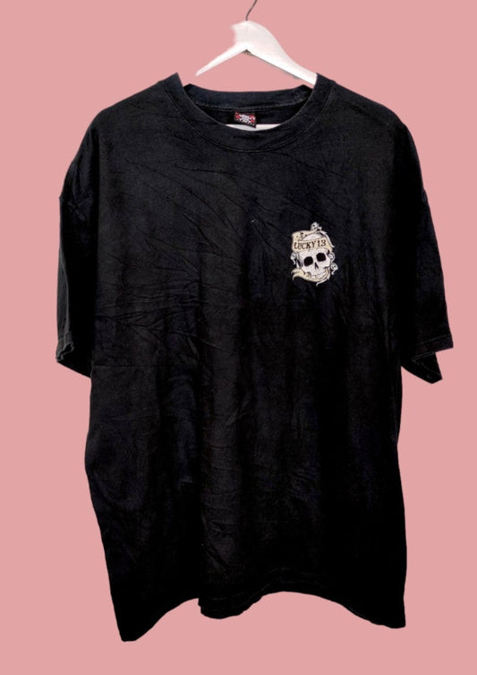 Ανδρική Μπλούζα - T- Shirt LUCKY 13 APPAREL σε Μαύρο χρώμα (XL-2XL)