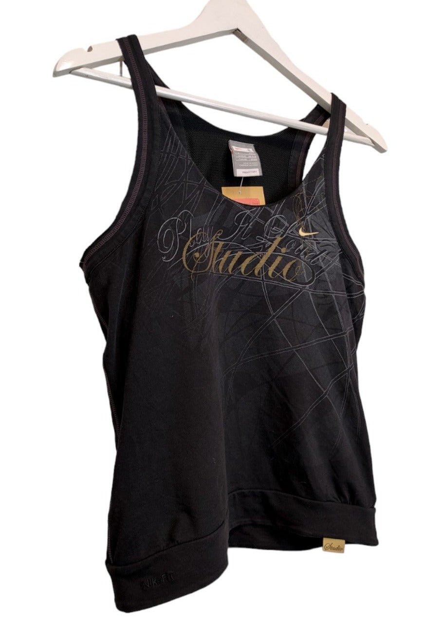 Top Branded, Γυναικεία Αθλητική Αμάνικη Μπλούζα σε Μαύρο Χρώμα (Medium)