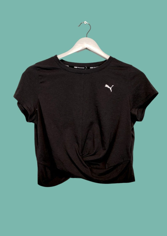 Γυναικεία Αθλητική Κοντομάνικη Μπλούζα-Τοπ PUMA σε Μαύρο Χρώμα (Small)