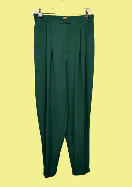 Vintage, χυτή Γυναικεία Παντελόνα HERMANN LANGE COLLECTION σε Κυπαρισσί Χρώμα (40-Medium)
