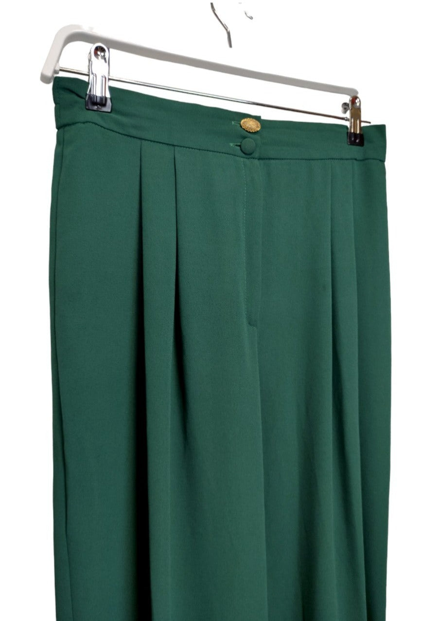 Vintage, χυτή Γυναικεία Παντελόνα HERMANN LANGE COLLECTION σε Κυπαρισσί Χρώμα (40-Medium)