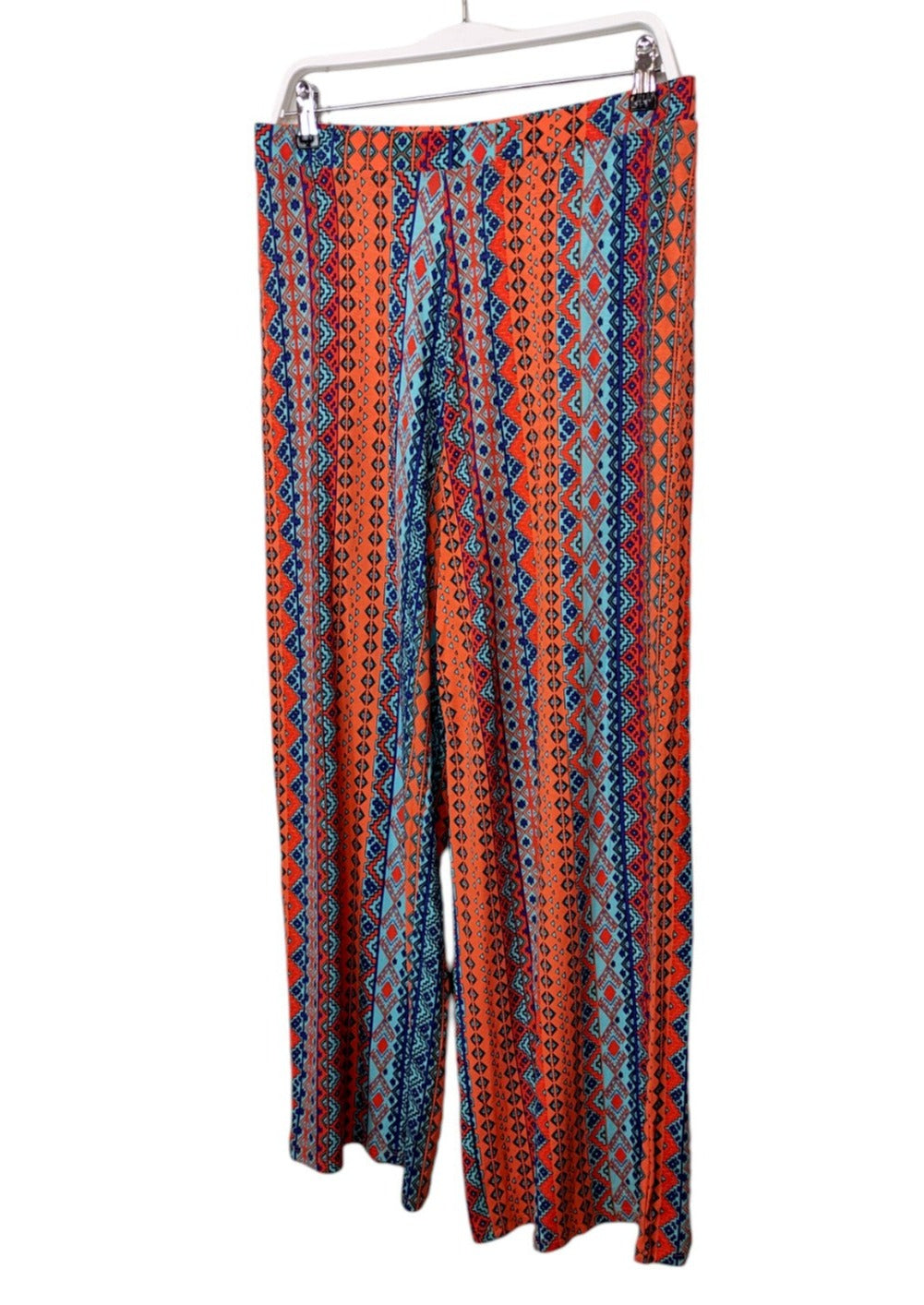 Εμπριμέ, Γυναικεία Παντελόνα GEORGE σε Πορτοκαλί - Μπλε Χρώμα (Large)