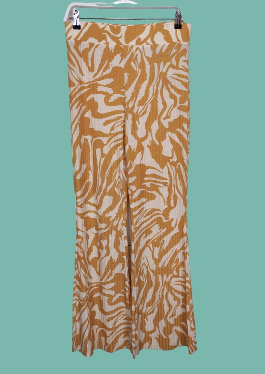 Εμπριμέ, Γυναικεία Παντελόνα H&M σε Πορτοκαλί-Μπεζ Χρώμα (Medium)