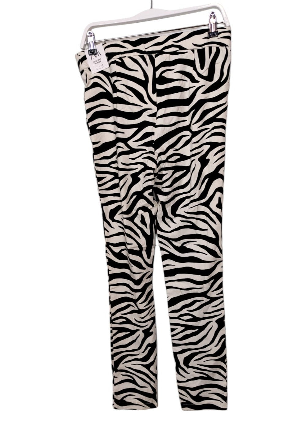 Stock, Animal Print, Ελαστικό Γυναικείo Παντελόνι ZARA σε Ασπρόμαυρο χρώμα (Medium)