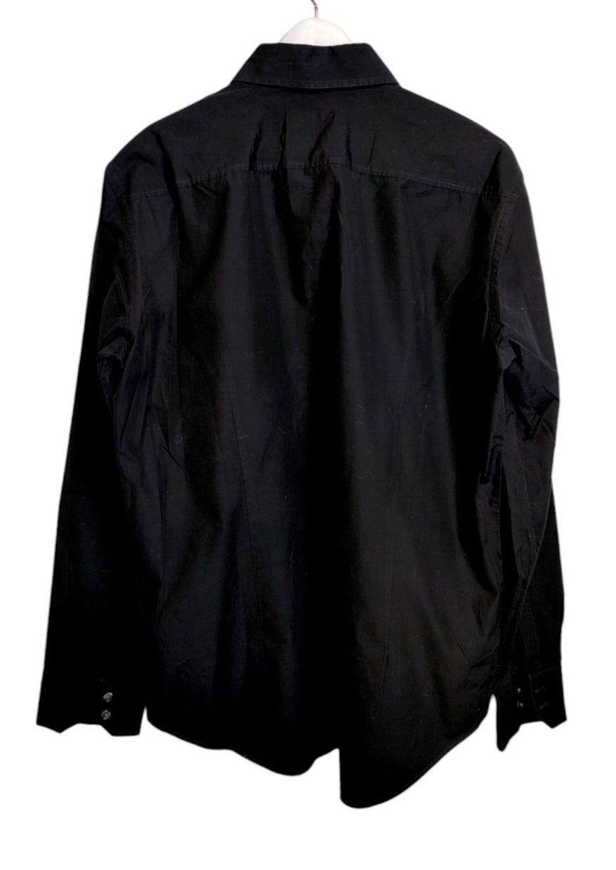 Ανδρικό Πουκάμισο ΒΟSS σε Μαύρο Χρώμα (43- Large)