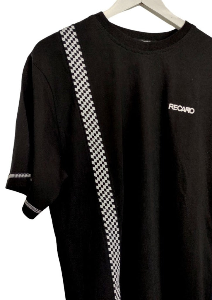 Stock, Ανδρική Μπλούζα - T-Shirt RECARO σε Μαύρο χρώμα (Medium)