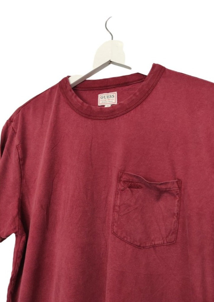 Ανδρική, Kοντομάνικη Μπλούζα -T-Shirt GUESS σε Κεραμιδί χρώμα (Medium)