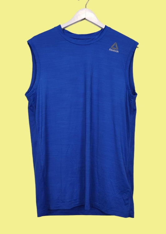Αμάνικη, Αθλητική Ανδρική Μπλούζα REEBOK σε Μπλε Χρώμα (Medium)