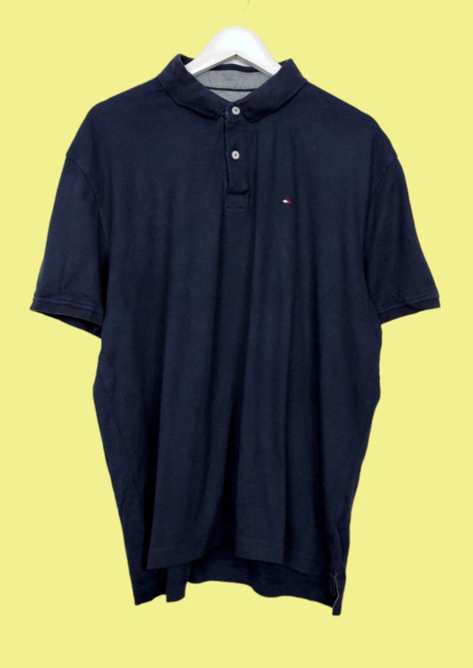 Ανδρική, Kοντομάνικη Μπλούζα -T-Shirt τύπου Polo TOMMY HILFIGER σε Σκούρο Μπλε χρώμα (XL)