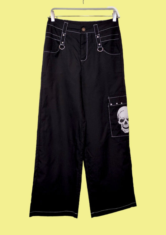 Γυναικείο Cargo Παντελόνι ROMWE σε Μαύρο χρώμα (Small)