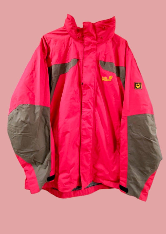 Αδιάβροχο, Ανδρικό Μπουφάν JACK WOLFSKIN σε Κόκκινο-Καφέ χρώμα (XL)