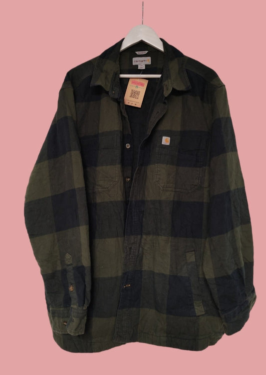 Ενισχυμένο Ανδρικό Πουκάμισο/Flannel CARHARTT σε Χακί Χρώμα (XL)