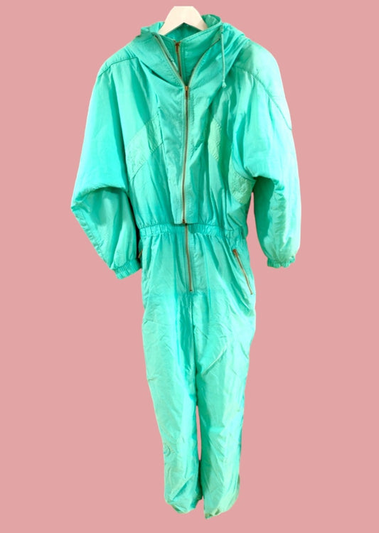 Vintage Ολόσωμη Φόρμα Σκι RODEO σε Έντονο Βεραμάν Χρώμα (M/L)