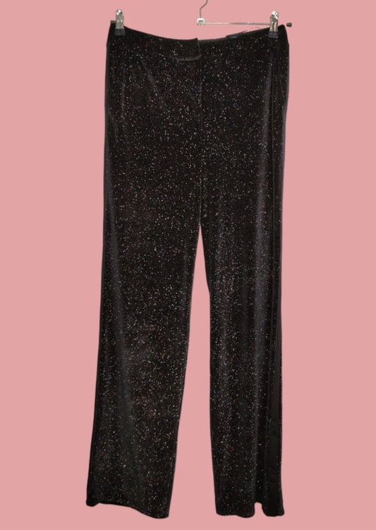 Lurex, ελαστική Γυναικεία Παντελόνα NEXT σε Μαύρο Χρώμα (Large)