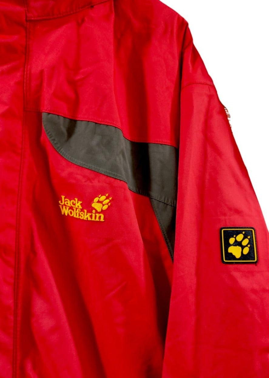 Αδιάβροχο, Ανδρικό Μπουφάν JACK WOLFSKIN σε Κόκκινο-Καφέ χρώμα (XL)