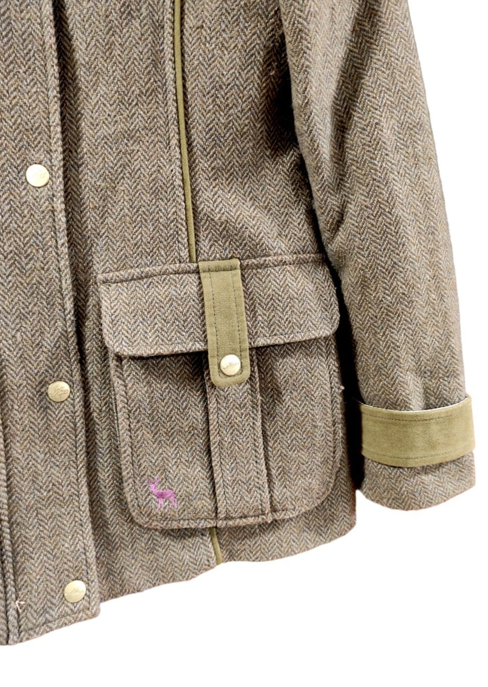 Vintage Γυναικείο Κοντό Παλτό NESS σε Χακί χρώμα (Small)