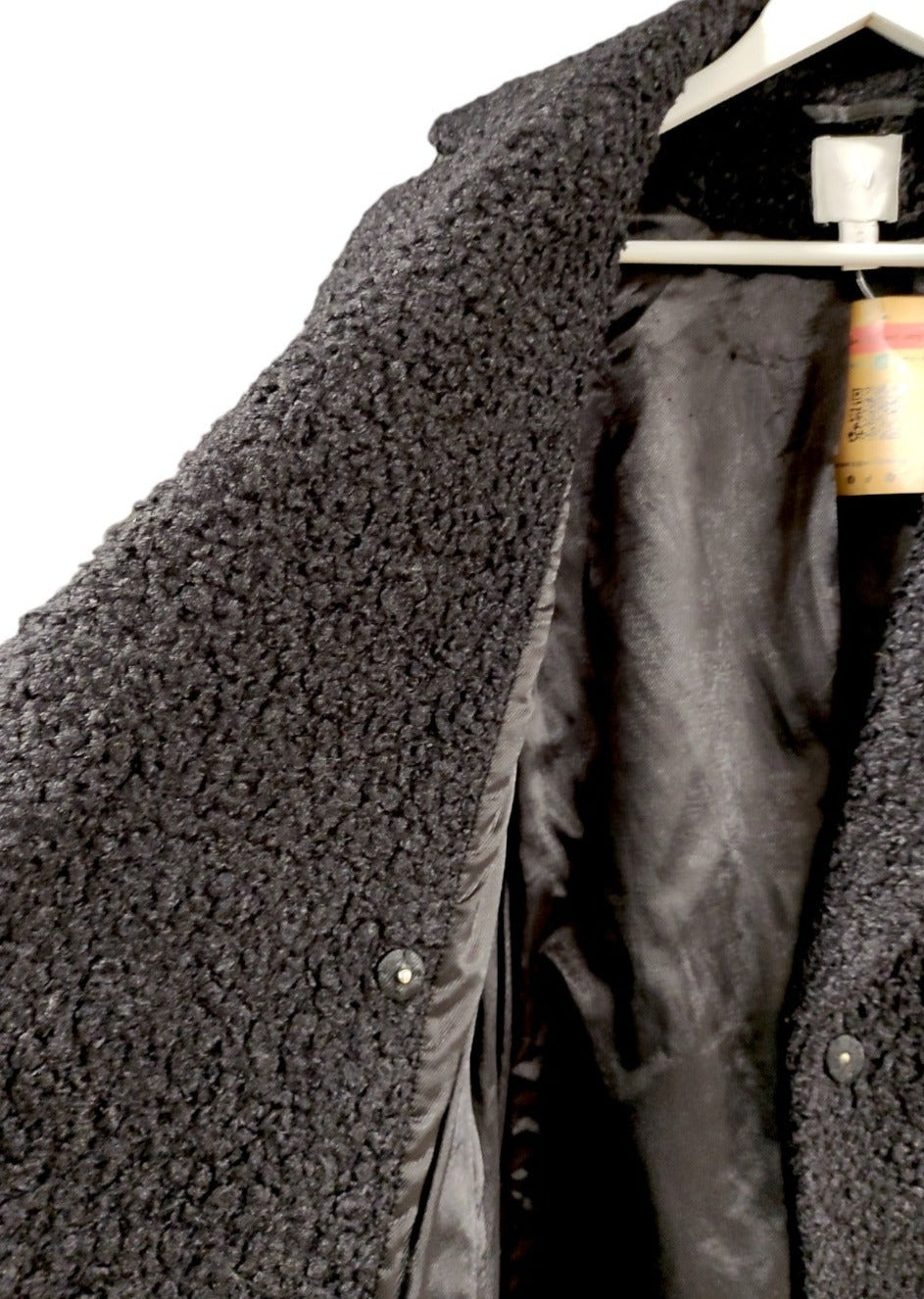 Branded, Γυναικείο, Γούνινο, Μπουκλέ Παλτό με σε Μαύρο χρώμα (Small)