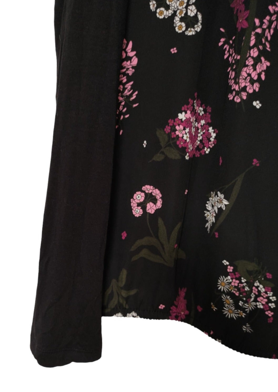 Φλοράλ Γυναικεία Μπλούζα S. OLIVER σε Μαύρο χρώμα (Large)