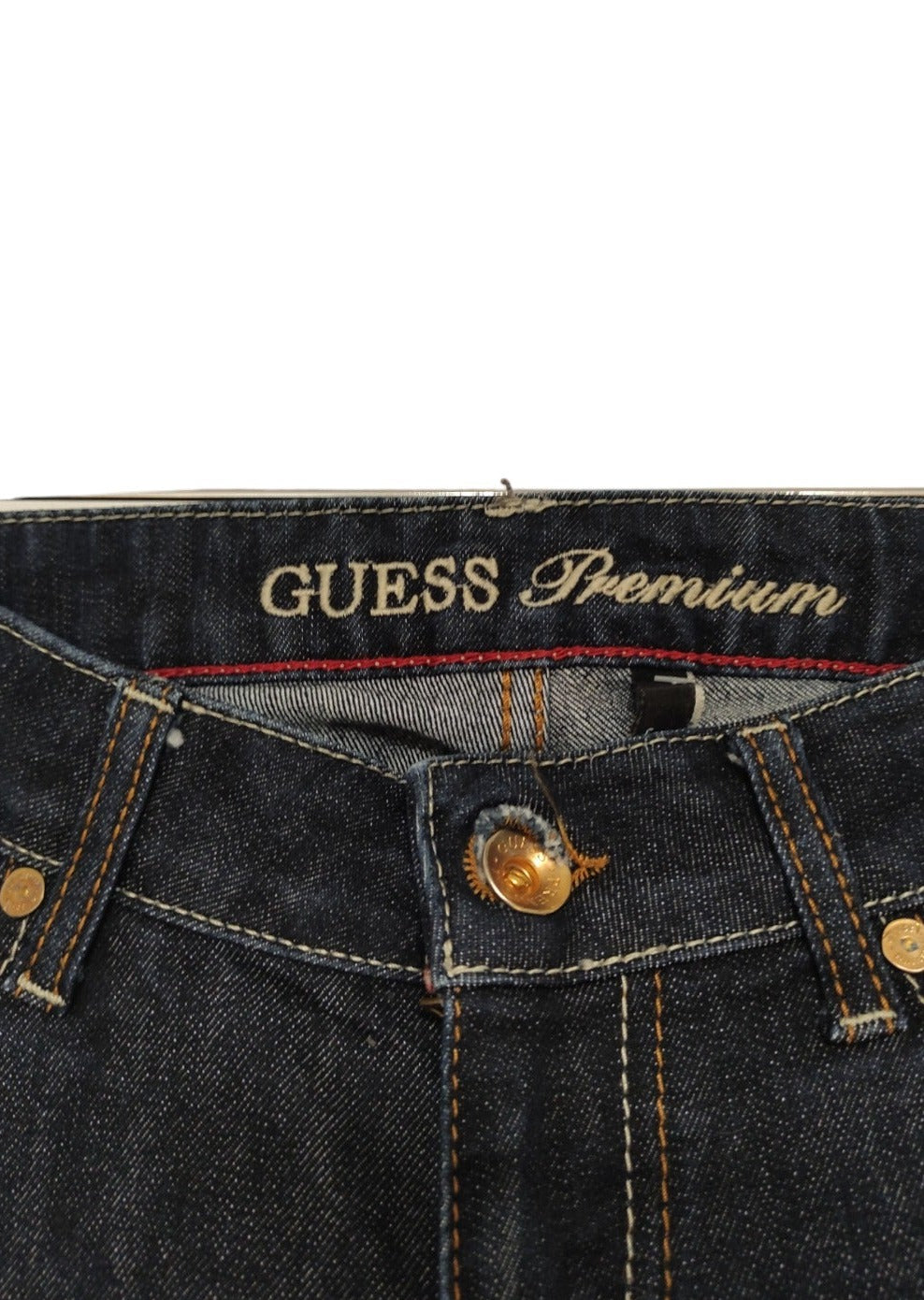 Γυναικείο Τζιν Παντελόνι GUESS σε Σκούρο Μπλε Denim (No 27)