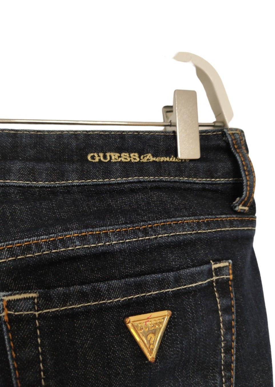 Γυναικείο Τζιν Παντελόνι GUESS σε Σκούρο Μπλε Denim (No 27)