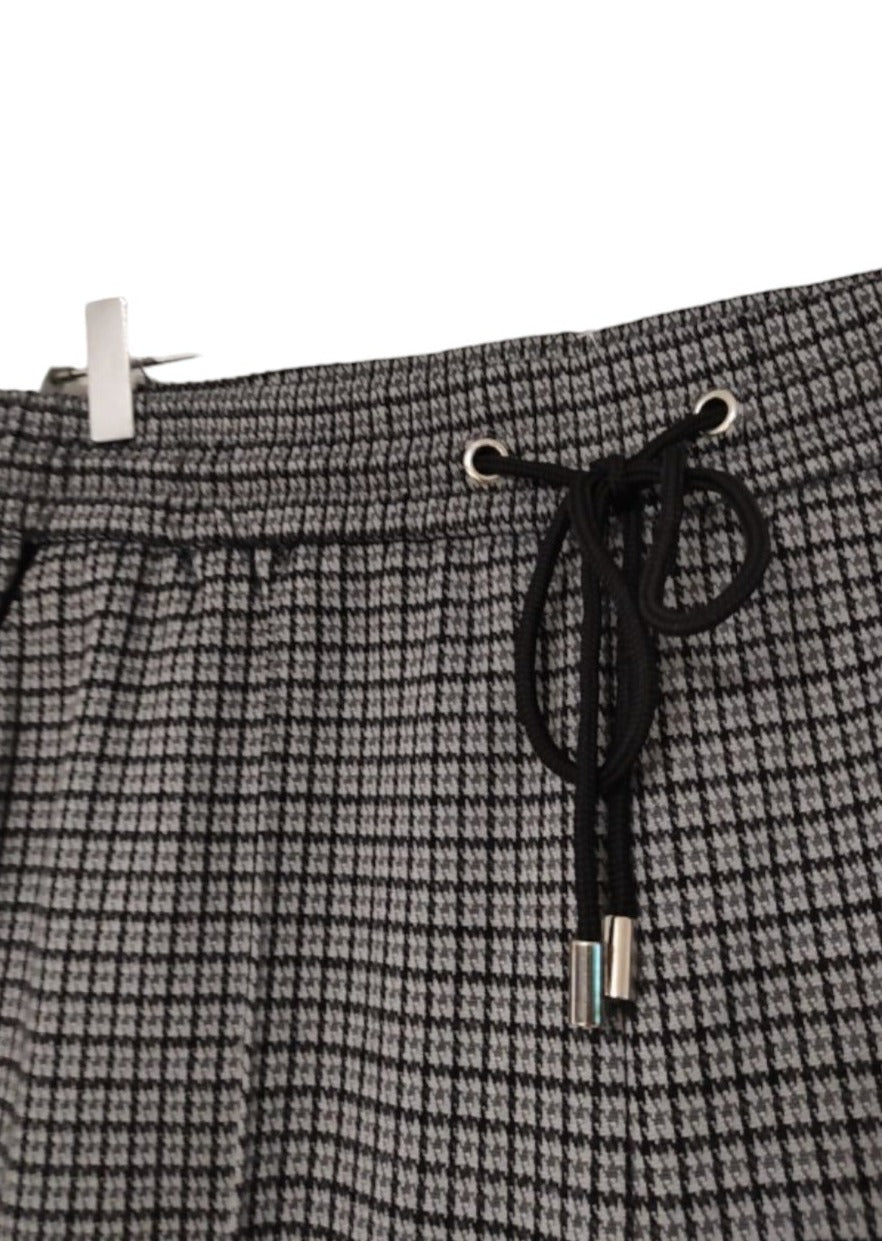 Πτι-Καρό Γυναικείο Παντελόνι NEXT σε Γκρι-Μαύρο χρώμα (XL)