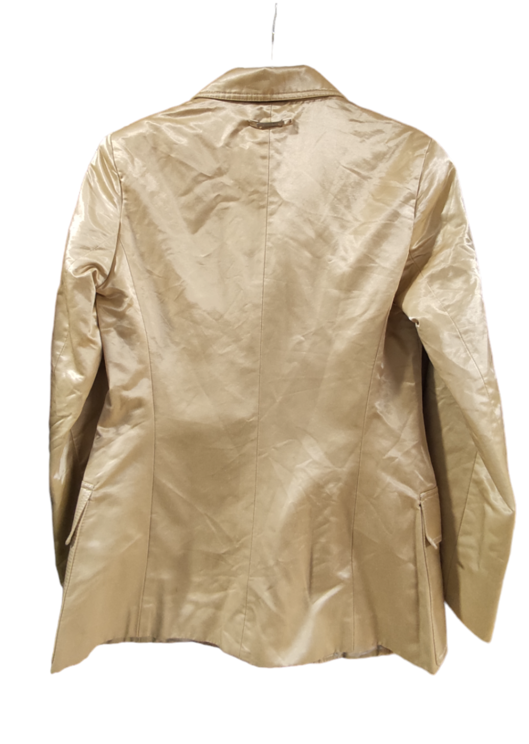 Premium Branded Σατινέ Γυναικείο Σακάκι στο Χρώμα του Χρυσού (Small)