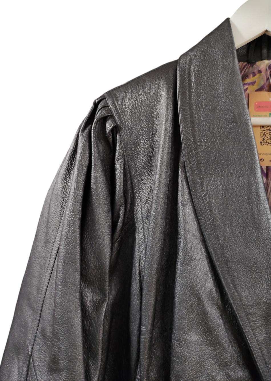 Vintage Γυναικείο, Δερμάτινο, Μπουφάν σε Μαύρο χρώμα (Large)