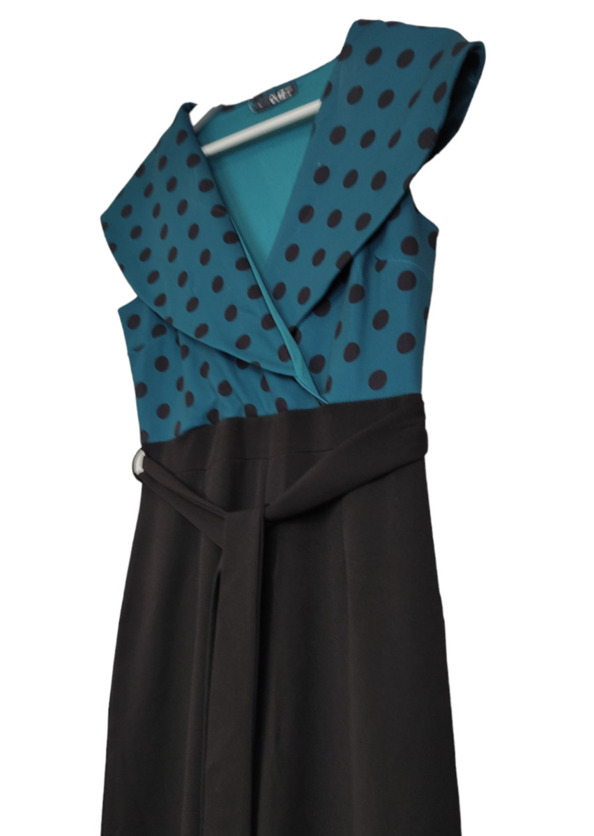 Ολόσωμη, Ελαστική Φόρμα QUIZ σε Μαύρο - Βεραμάν Χρώμα (Medium)