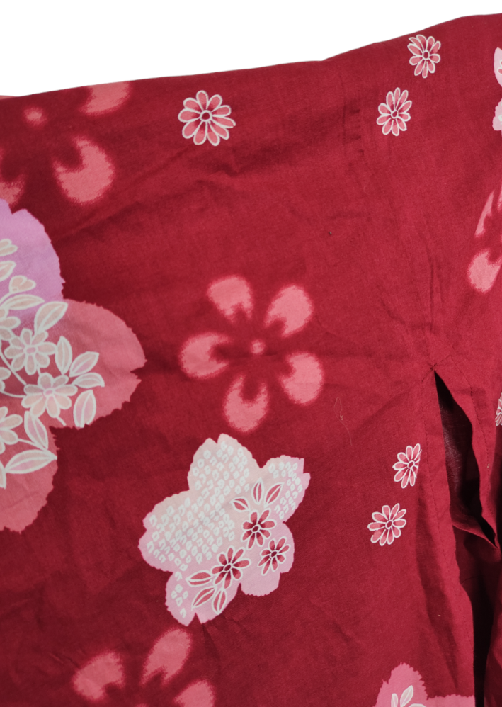 Vintage Κιμονό σε Κόκκινο χρώμα με παραδοσιακό σχέδιο (Καλύπτει έως και L/XL)