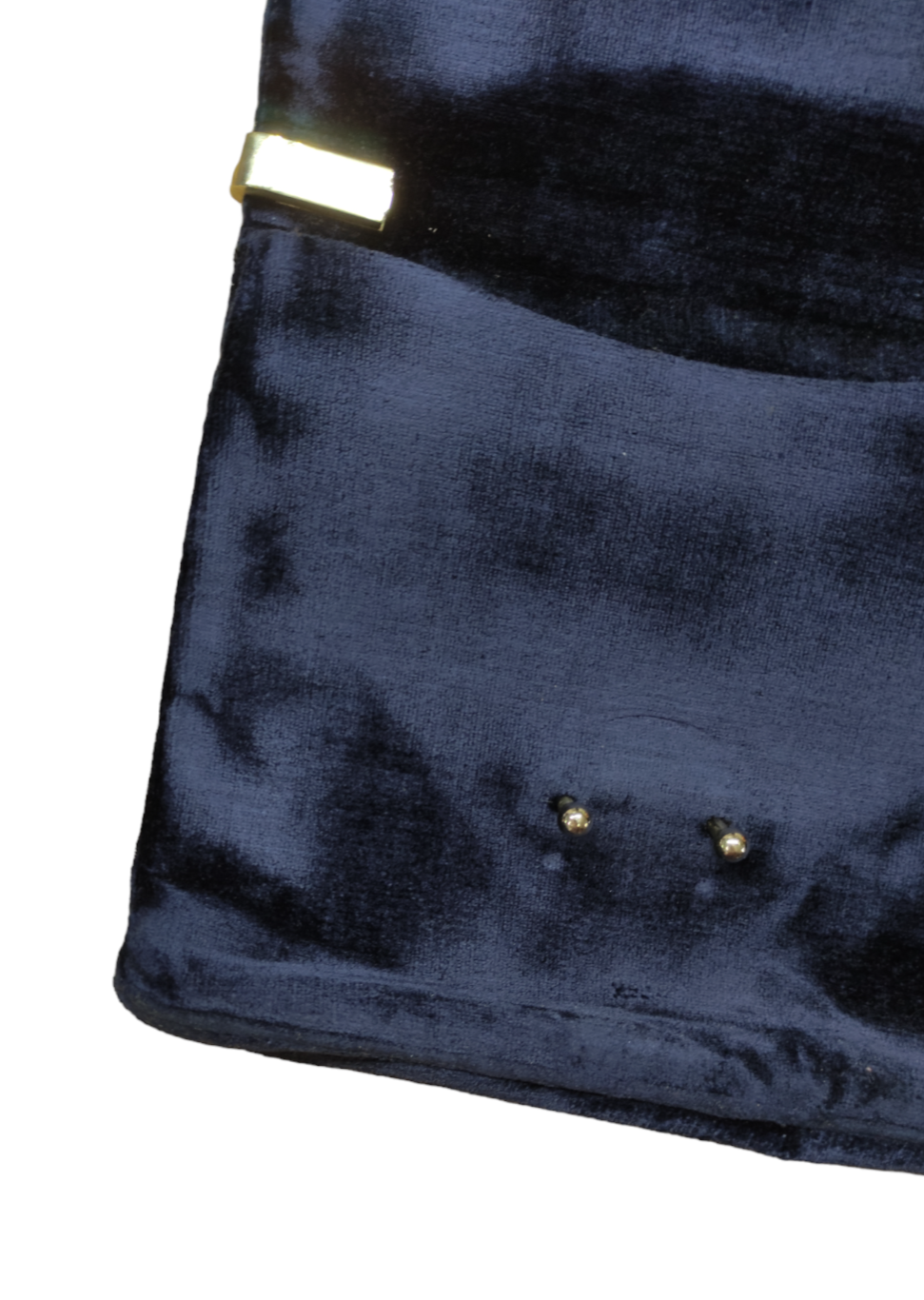 Vintage, Βελούδινη Γυναικεία Τσάντα Ώμου CESARE PICCINI σε Σκούρο Μπλε χρώμα