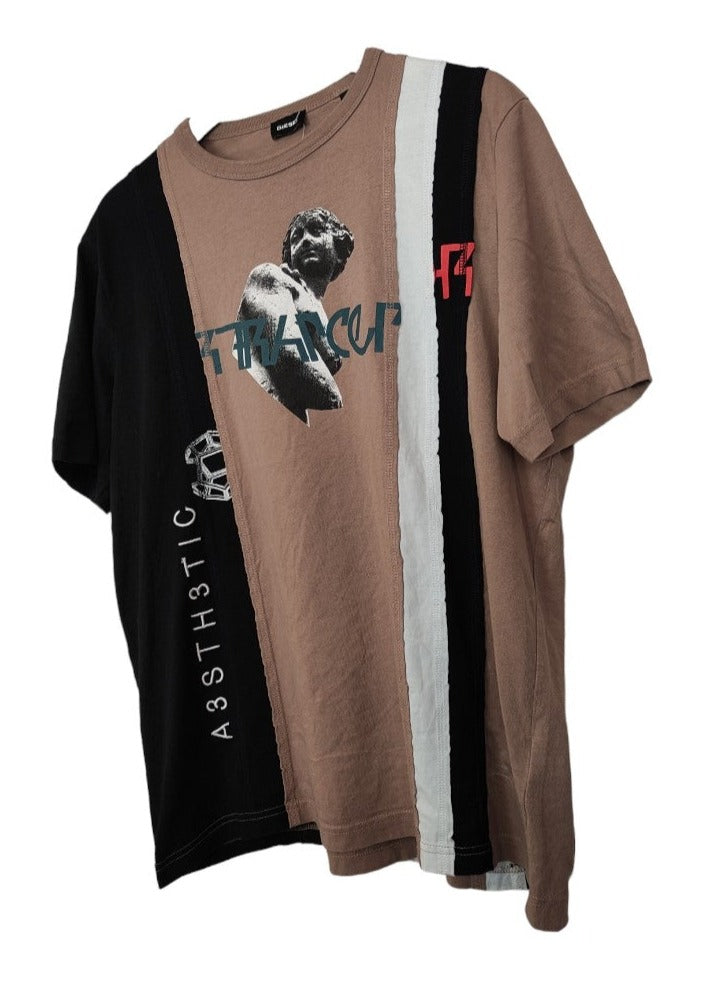 Premium Branded Ανδρική Μπλούζα - T-Shirt σε Καφέ του Πούρου Χρώμα (Large)
