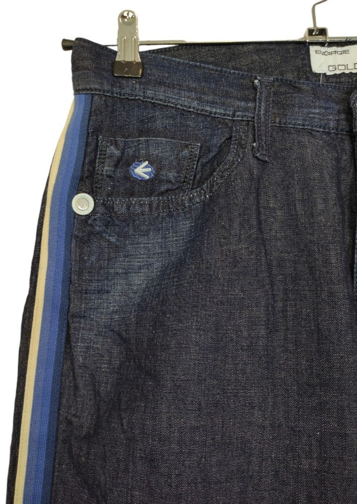 Stock, Ελαφρύ, Τύπου Τζιν Γυναικείο Παντελόνι ENERGIE σε Σκούρο Μπλε χρώμα (No 32-Medium)