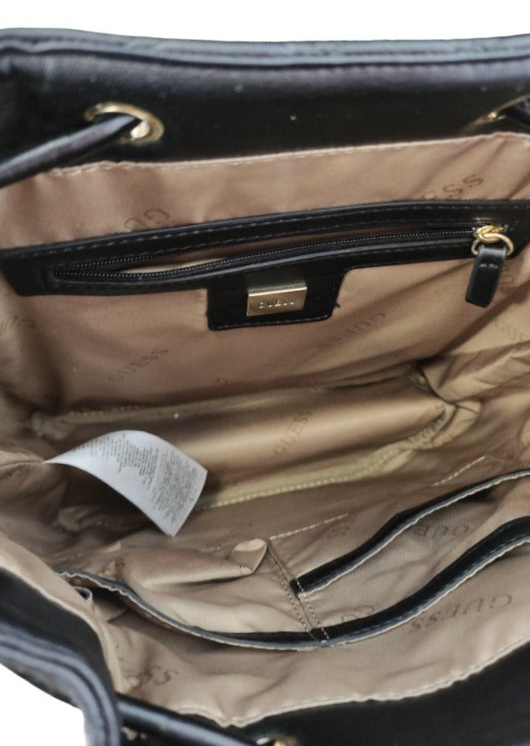 Branded, Καπιτονέ Γυναικεία Τσάντα/Backpack σε Μαύρο Χρώμα
