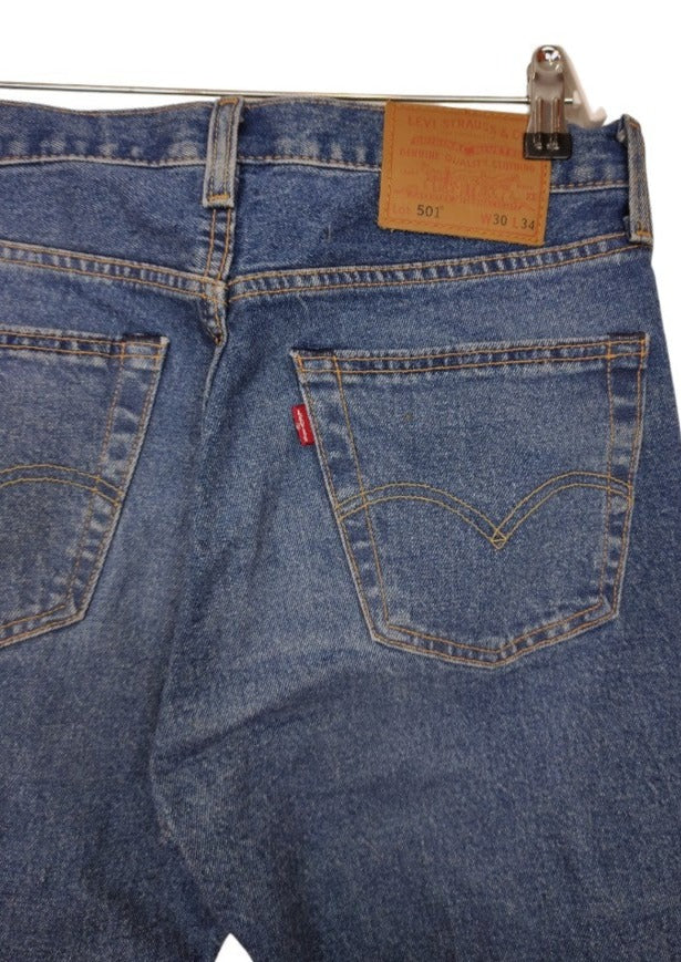 Ανδρικό Τζιν Παντελόνι LEVI'S 501 Premium σε Μπλε Denim (No 30)