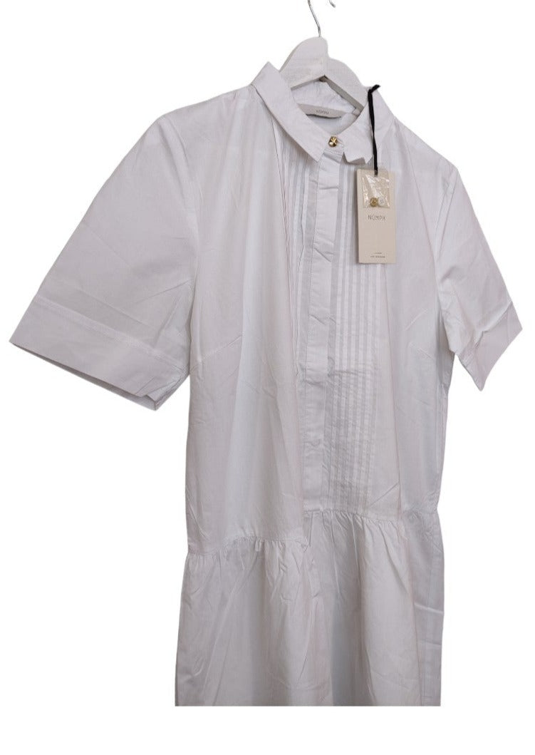 Stock, Πουκάμισο-Φόρεμα NUMPH σε Λευκό Χρώμα (Medium)
