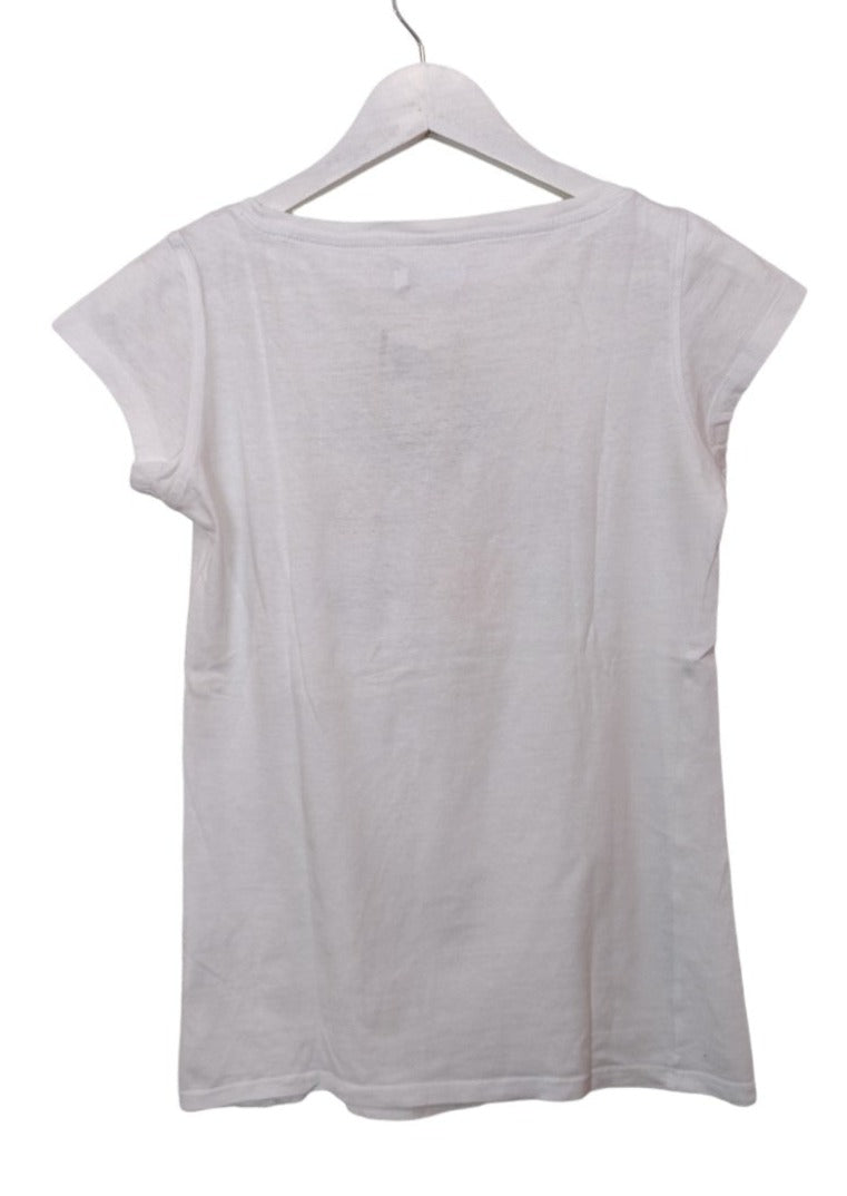 Γυναικεία Κοντομάνικη Μπλούζα - T-Shirt ADIDAS σε Λευκό χρώμα (Small)