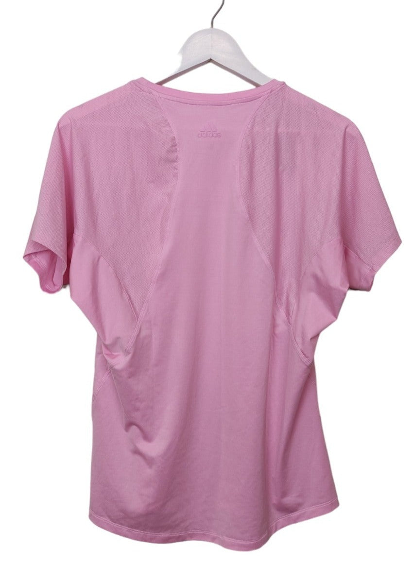 Γυναικεία Αθλητική Μπλούζα - T-Shirt ADIDAS Climalite σε Ροζ χρώμα (Large)