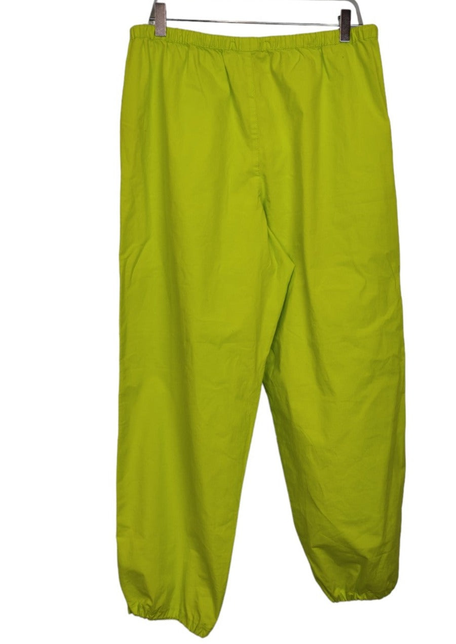 Stock, Βαμβακερή Γυναικεία Παντελόνα PRIMARK σε Φλούο Κίτρινο Χρώμα (M/L)