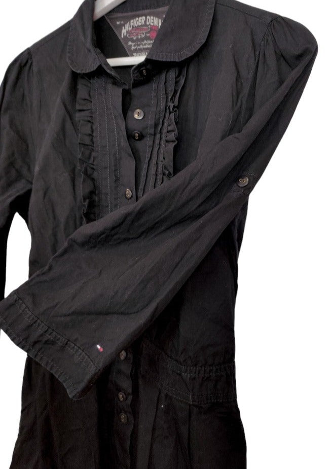 Βαμβακερό Φόρεμα TOMMY HILFIGER σε Μαύρο χρώμα (Small)