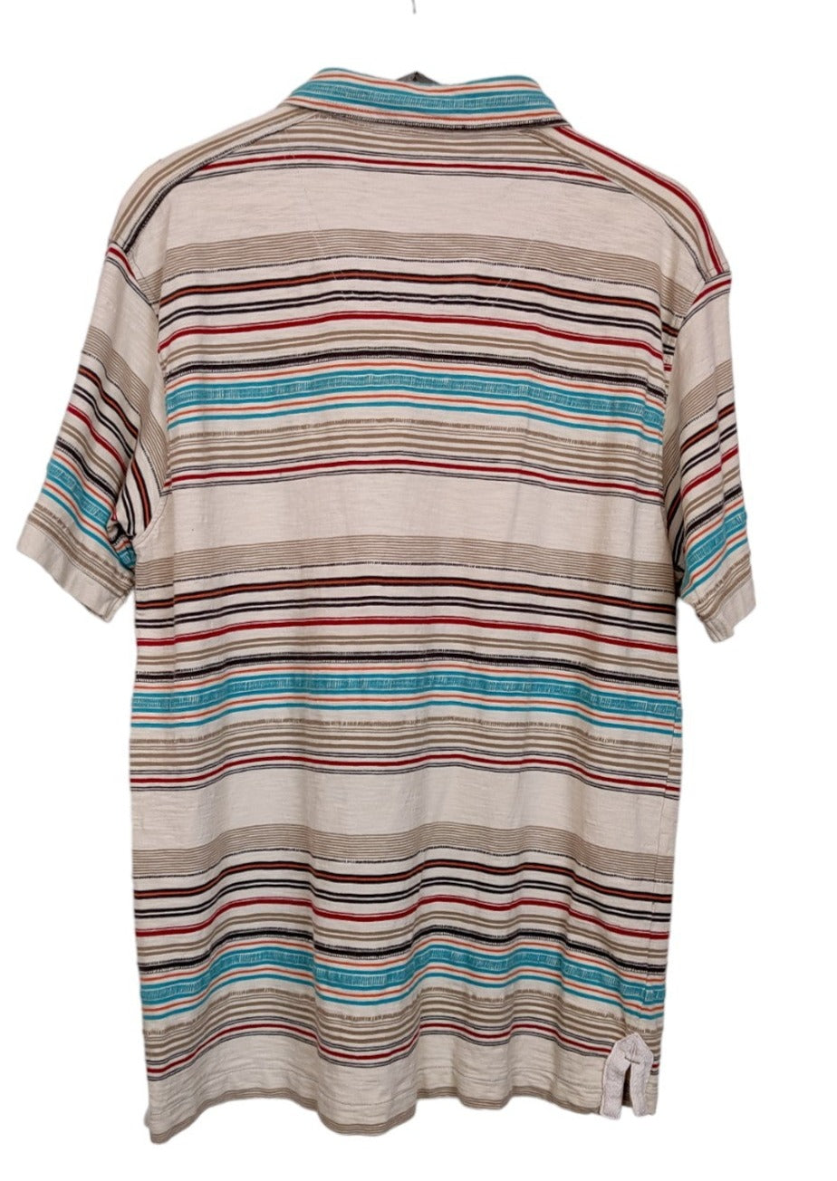 Βαμβακερή, Ανδρική Μπλούζα - T-Shirt τύπου Polo WEIRD FISH σε Nude Χρώμα (Large)