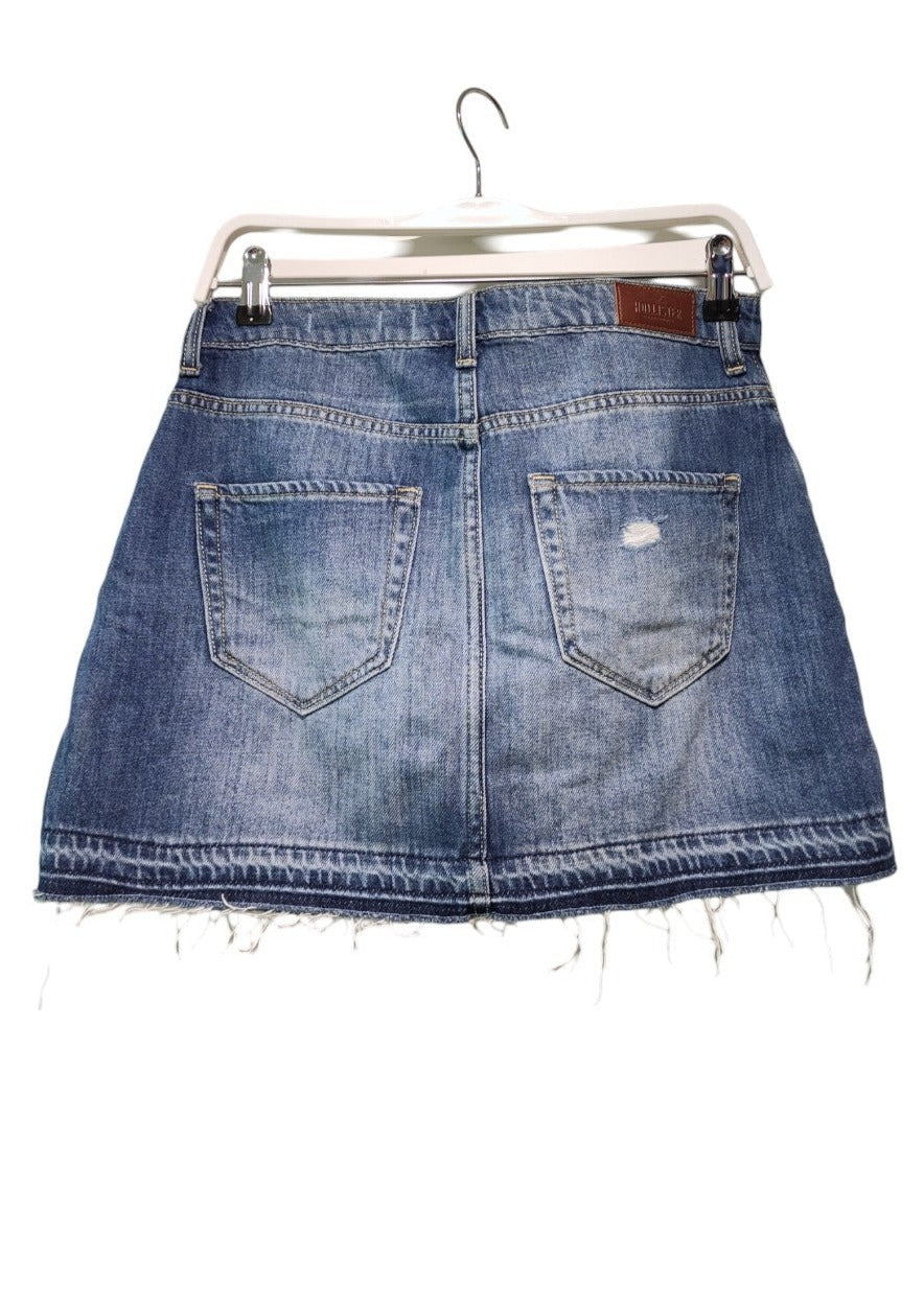 Μίνι Τζιν Φούστα HOLLISTER σε Ξεθωριασμένο Μπλε Denim (Small)