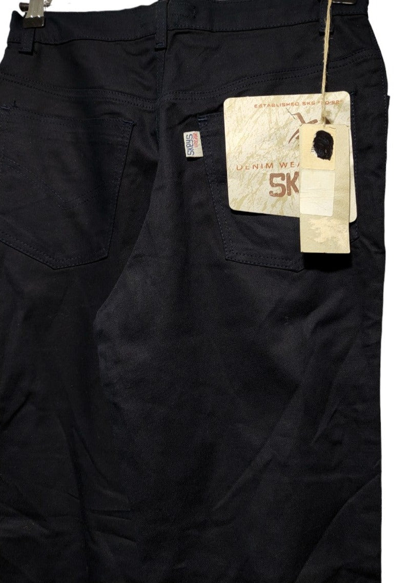 Stock, Vintage Style, Γυναικείο, Ελαστικό Tζιν Παντελόνι SKEYS σε Σκούρο Μπλε Χρώμα (Νο44-Small)